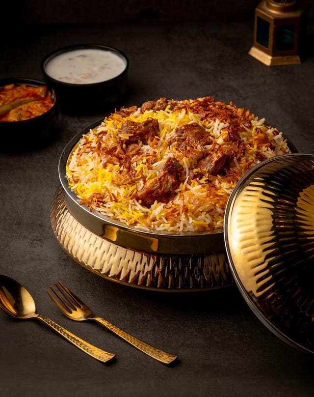 Mutton Dum Biryani.